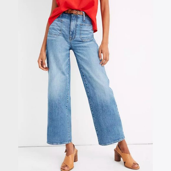 Madewell Denim - Madewell Wide Leg Crop Jeans 25